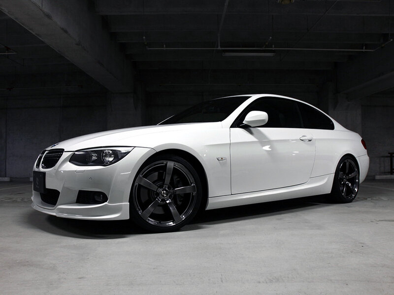 White BMW Coupe — Dramatic