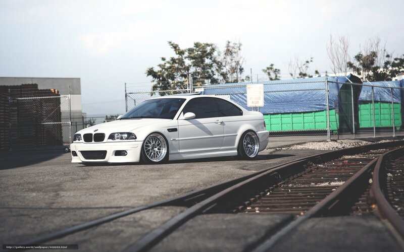 White BMW Coupe — Industrial, Afternoon