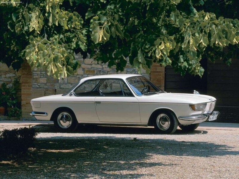 White BMW coupe parked under tree