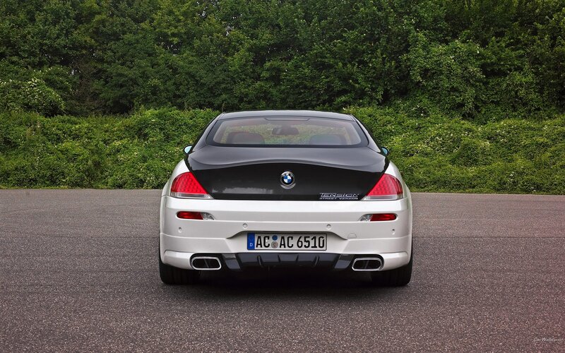 white bmw coupe rear view