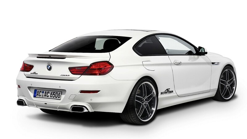 white bmw coupe with ac schaftz
