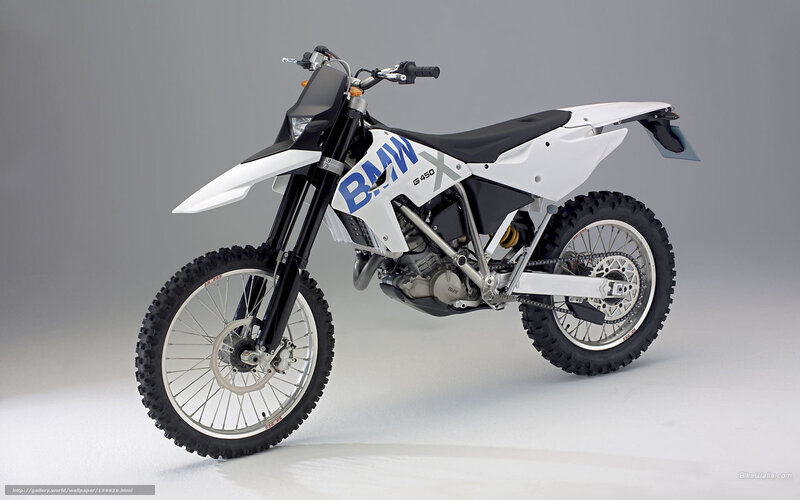 White BMW Dirt Bike — Neutral