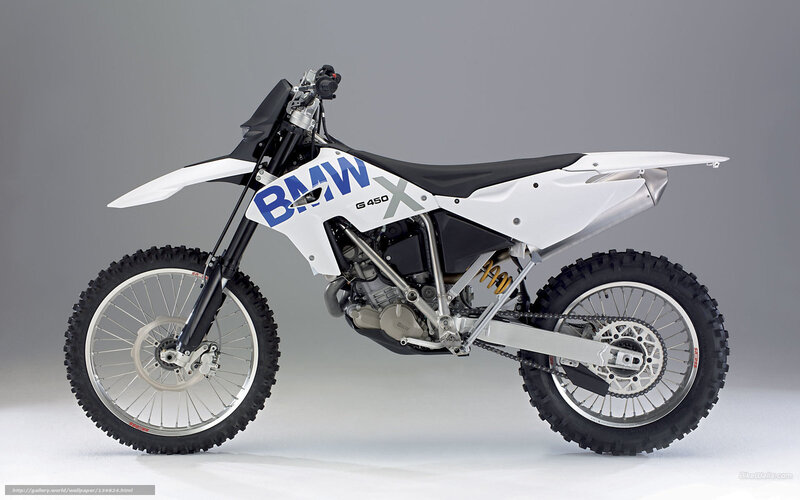 White BMW Dirt Bike