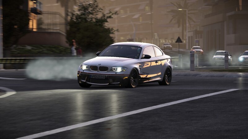 White BMW Drift Car