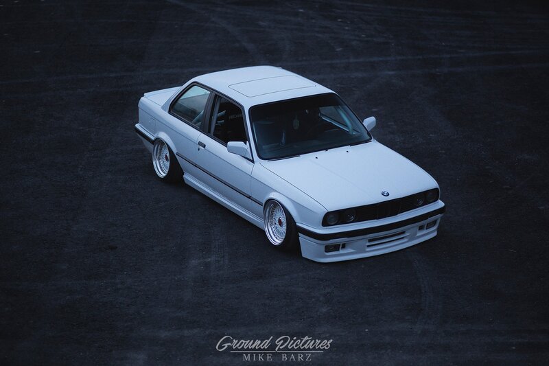 White Bmw E30 Car