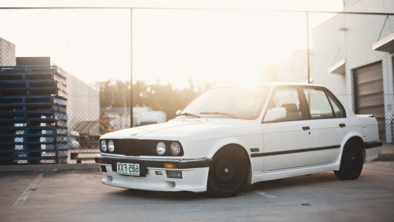 White Bmw E30 Sedan