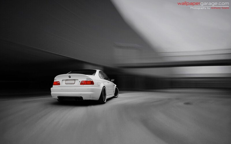 white bmw in motion