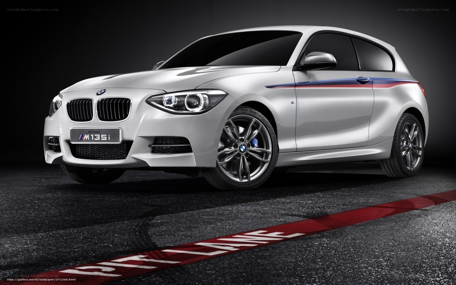 White BMW M135i car