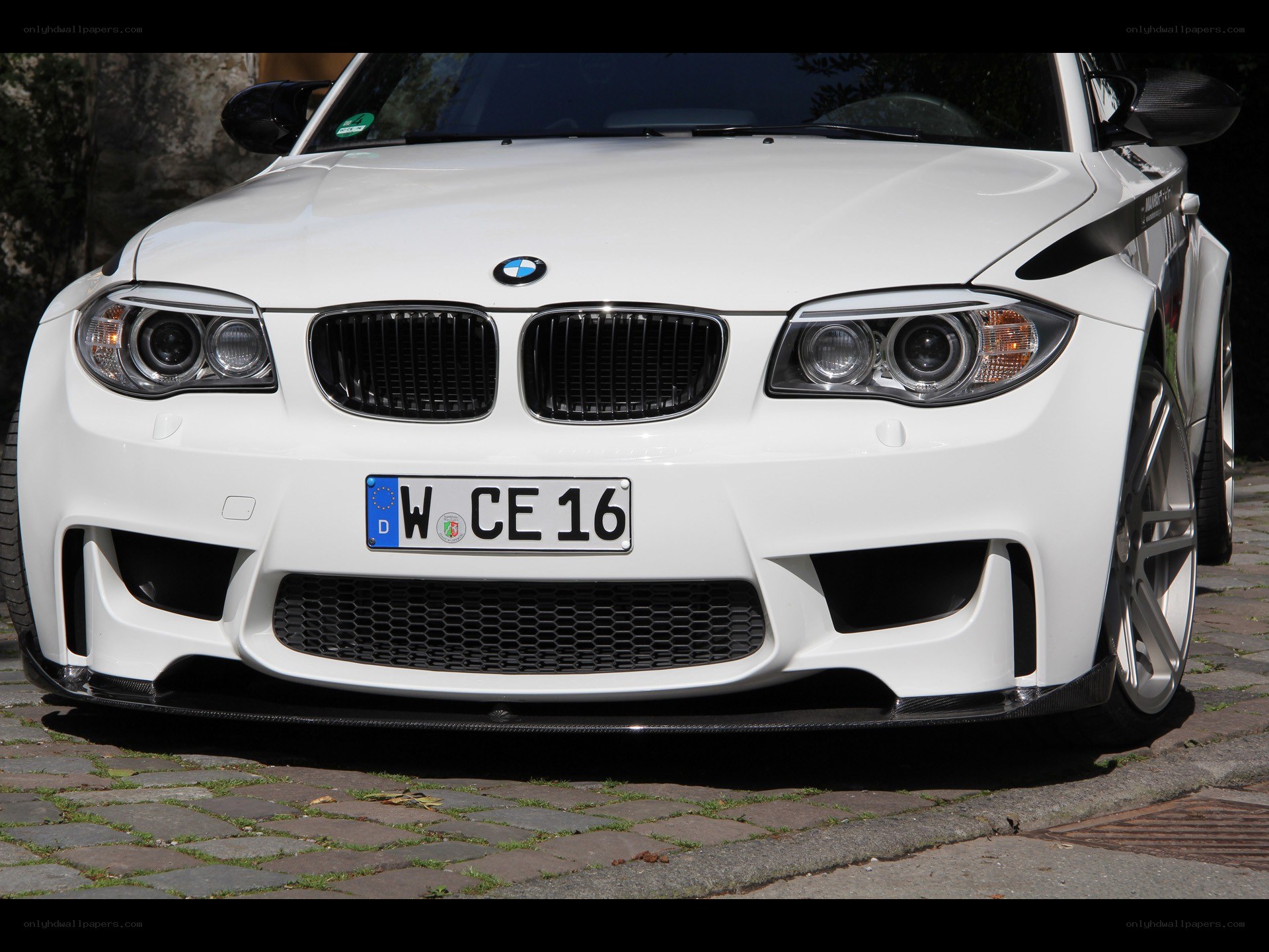 white bmw m135i front view
