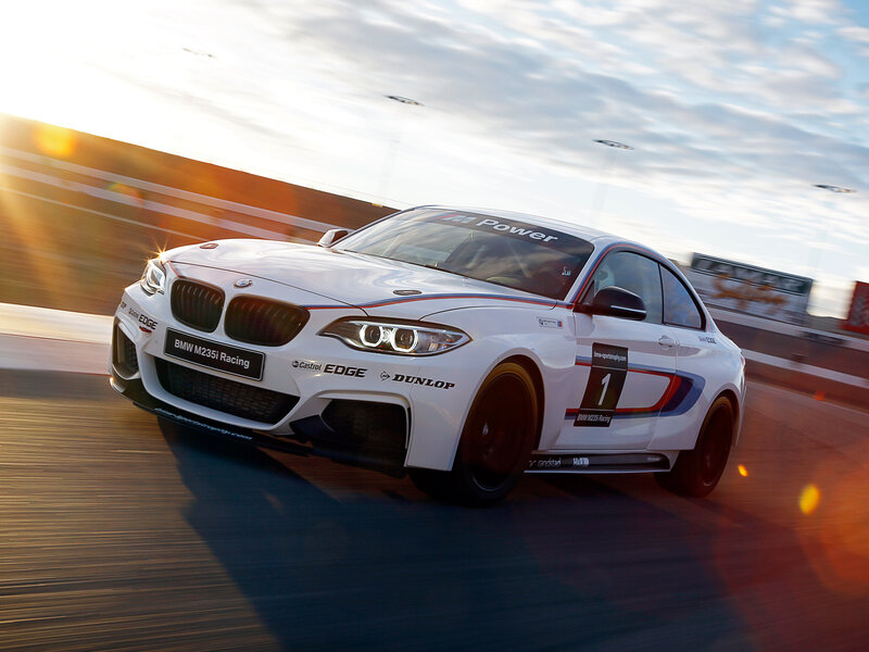 White BMW M235i Race Car