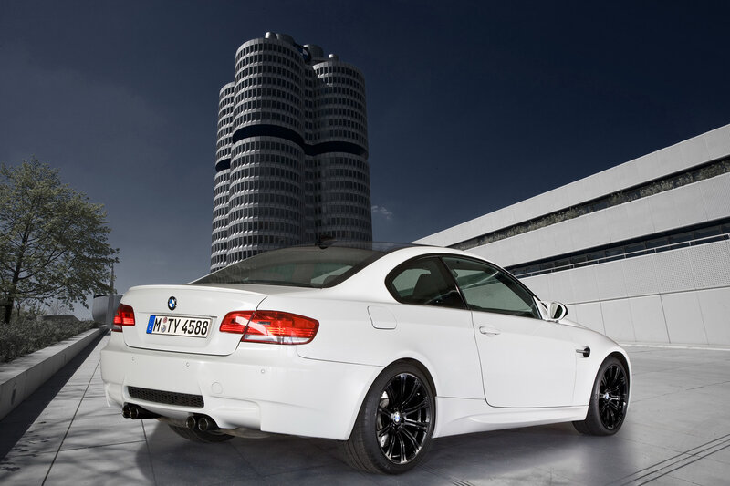 White BMW M3 at BMW Headquarters