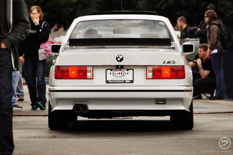 white bmw m3 at car show