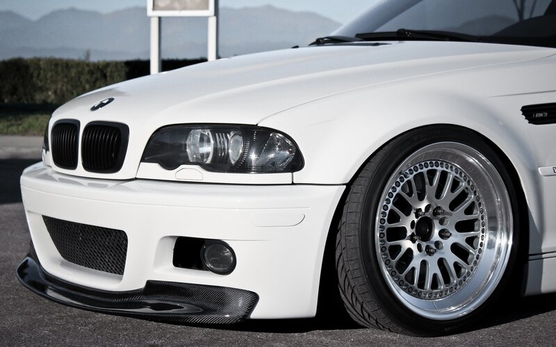 White BMW M3 Car — Dramatic, Afternoon, Photograph, Car Wheel