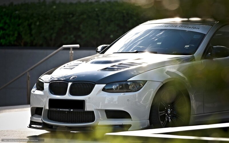 White BMW M3 Car — Dramatic, Afternoon, Photograph