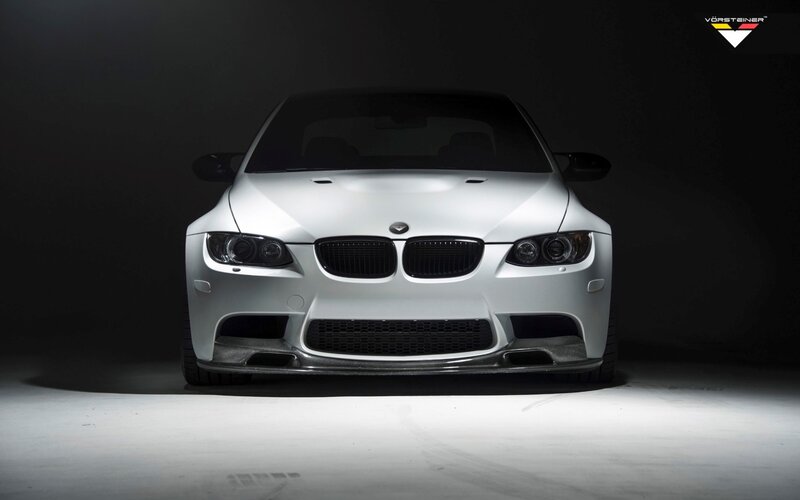 White BMW M3 Car — Dramatic, Photograph, Headlights