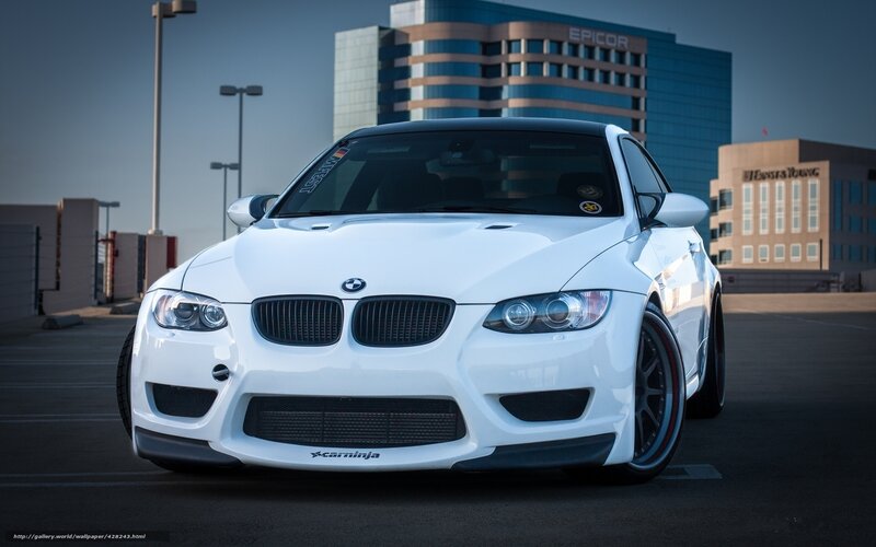 White Bmw M3 Car — Dramatic, Sunset