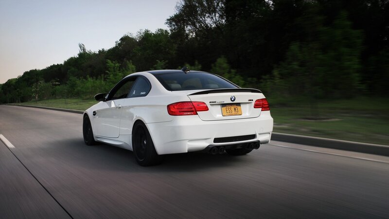 White BMW M3 Car — Dynamic, Sunset