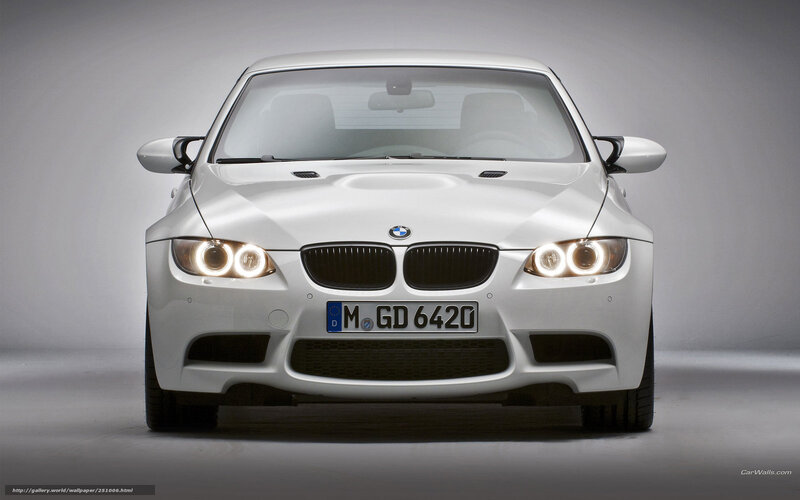 White BMW M3 Car — Neutral, Photograph, Headlights