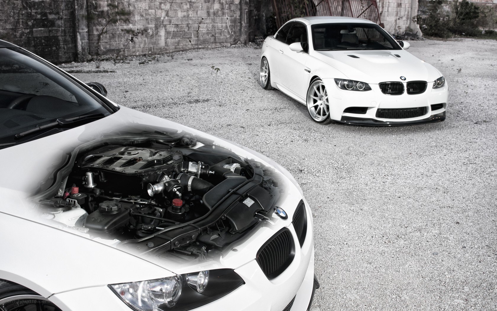 White BMW M3 cars