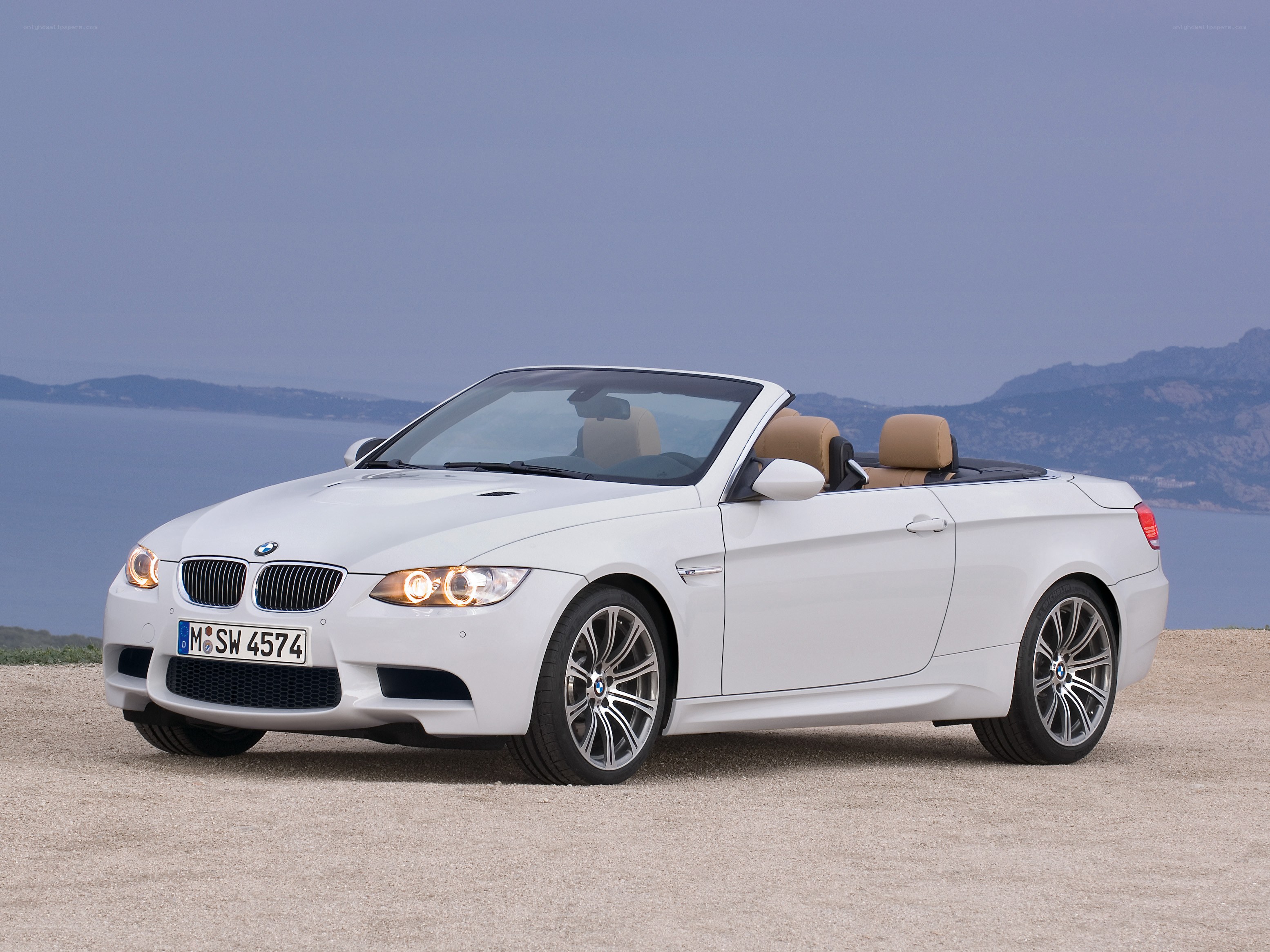 White BMW M3 convertible