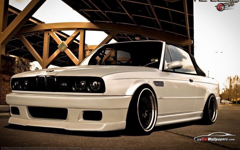 White BMW M3 Convertible — Dramatic