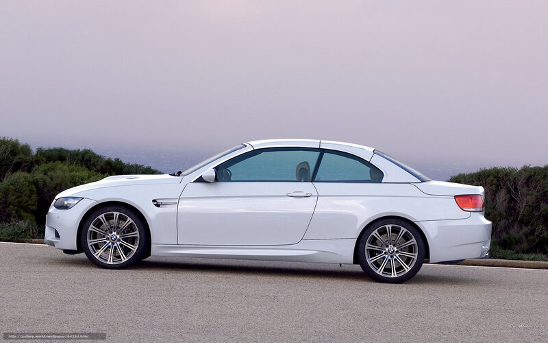 White BMW M3 Convertible — Serene, Sunset