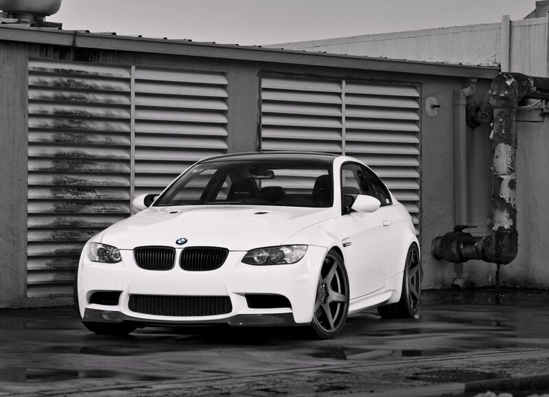 White Bmw M3 Coupe — Black, Dramatic