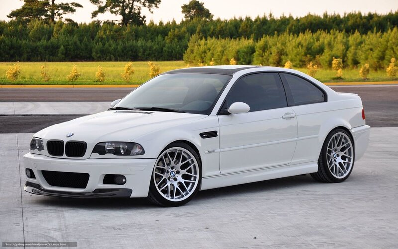 White BMW M3 Coupe — Calm, Sunset