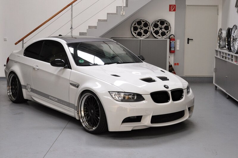 White BMW M3 Coupe — Clean, Modern, Photograph, Staircase