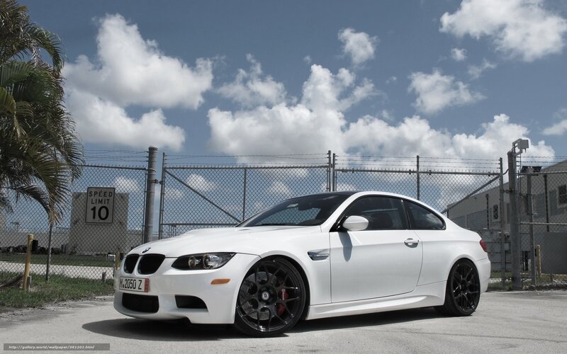 White BMW M3 Coupe — Clear