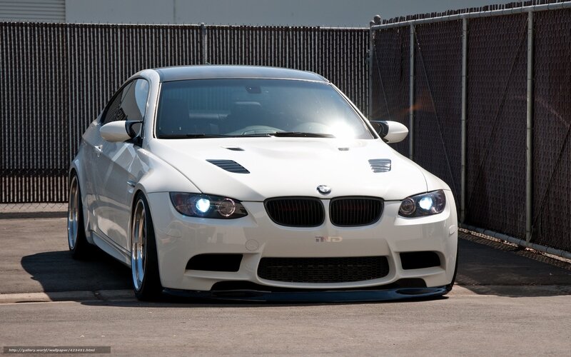 White BMW M3 Coupe — Dramatic, Afternoon, Photograph, Car, Fence