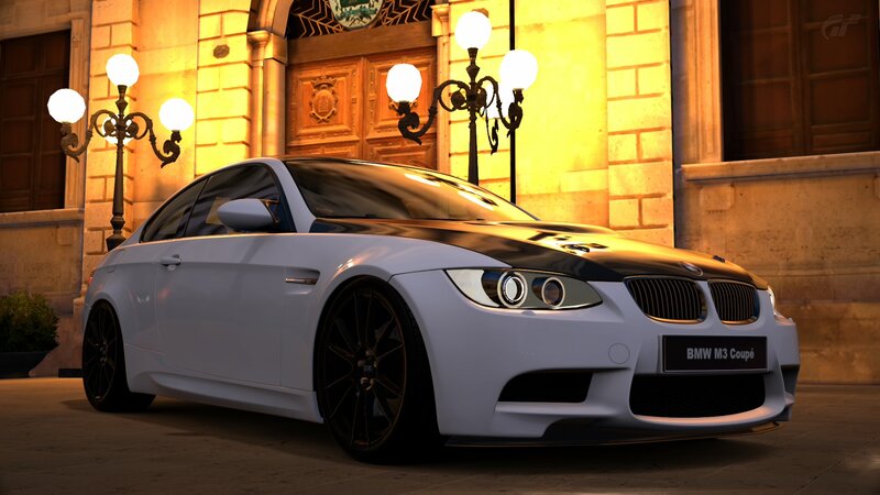 White BMW M3 Coupe — Dramatic, Night, 3d Render