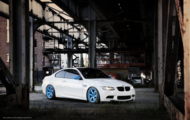 White BMW M3 Coupe — Dramatic, Photograph, Car, Bridge