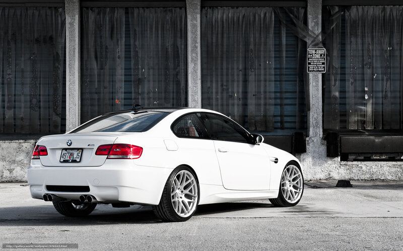 White Bmw M3 Coupe — Dramatic, Photograph, Car, Building, Sign