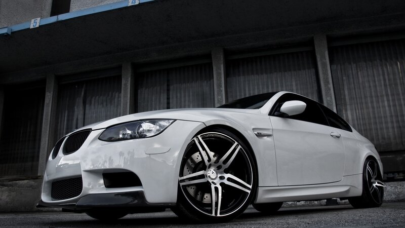 White BMW M3 Coupe — Dramatic, Photograph, Car, Building, Wheels