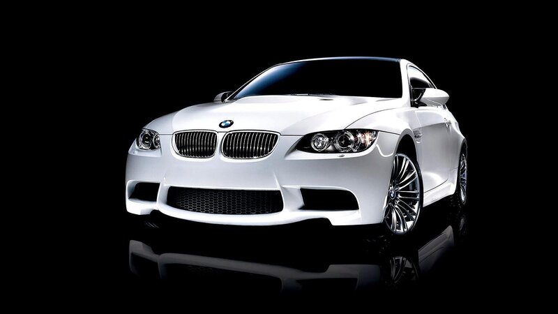 White BMW M3 Coupe — Dramatic, Photograph, Car, Headlights, Grille, Black