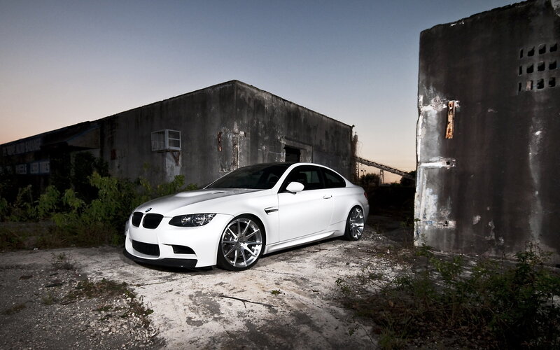 White BMW M3 Coupe — Dramatic, Sunset, Photograph