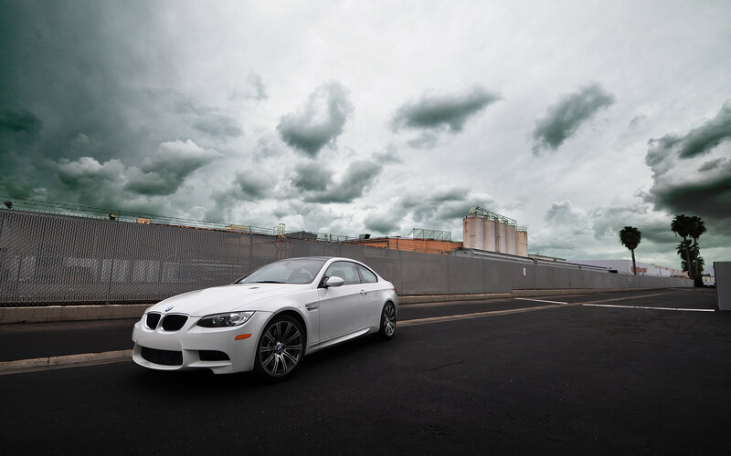 White BMW M3 Coupe — Dramatic
