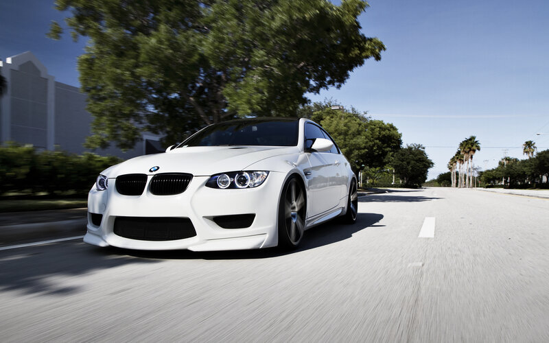White BMW M3 Coupe — Dynamic, Afternoon