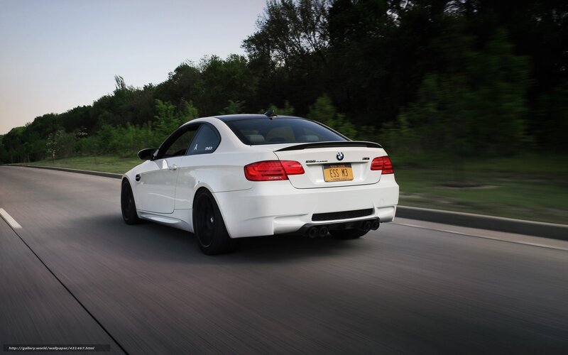 White BMW M3 Coupe — Dynamic, Sunset