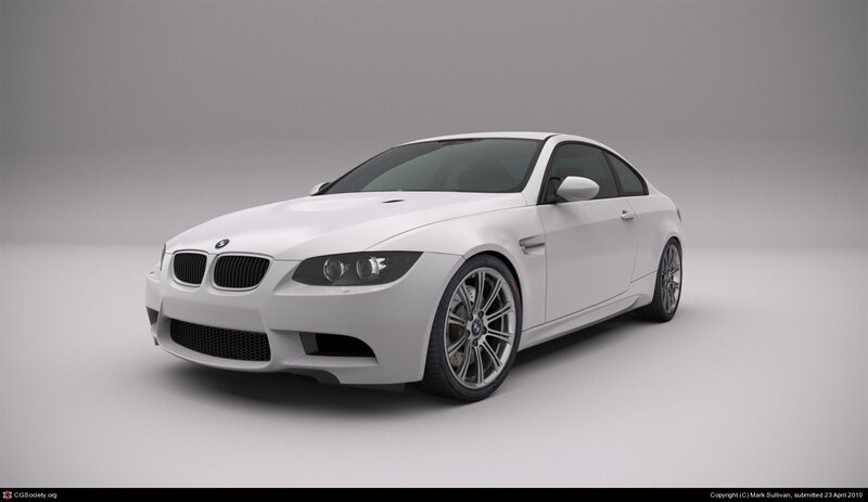 White Bmw M3 Coupe — Neutral, 3d Render, Car, Wheel