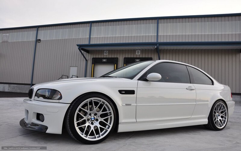 White BMW M3 Coupe — Neutral, Photograph, Building