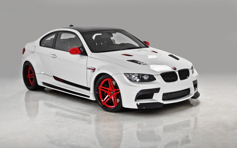 White BMW M3 Coupe — Neutral, Photograph, Red Wheels