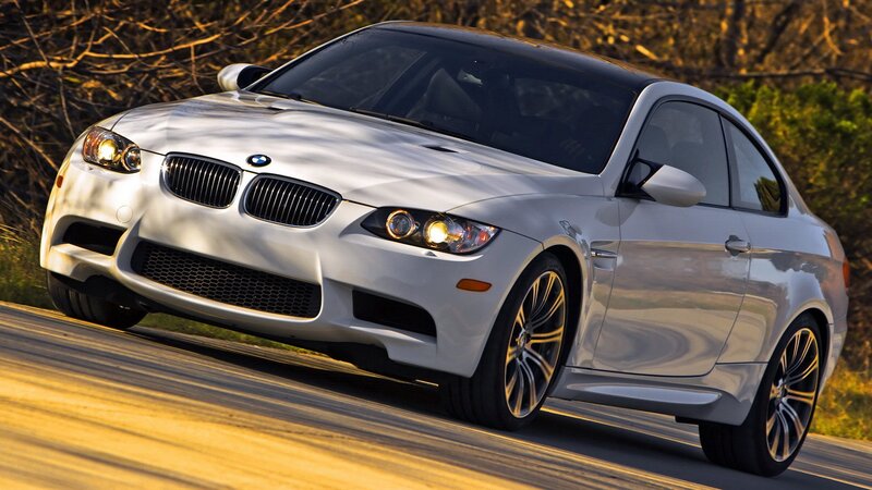 White BMW M3 Coupe — Silver, Dynamic