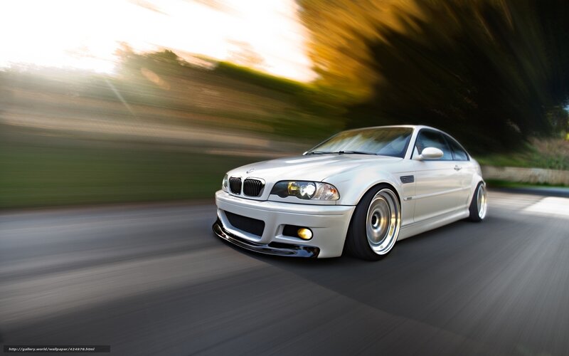 White BMW M3 Coupe — Silver