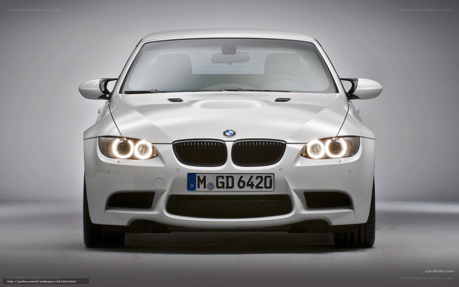 white bmw m3 front view