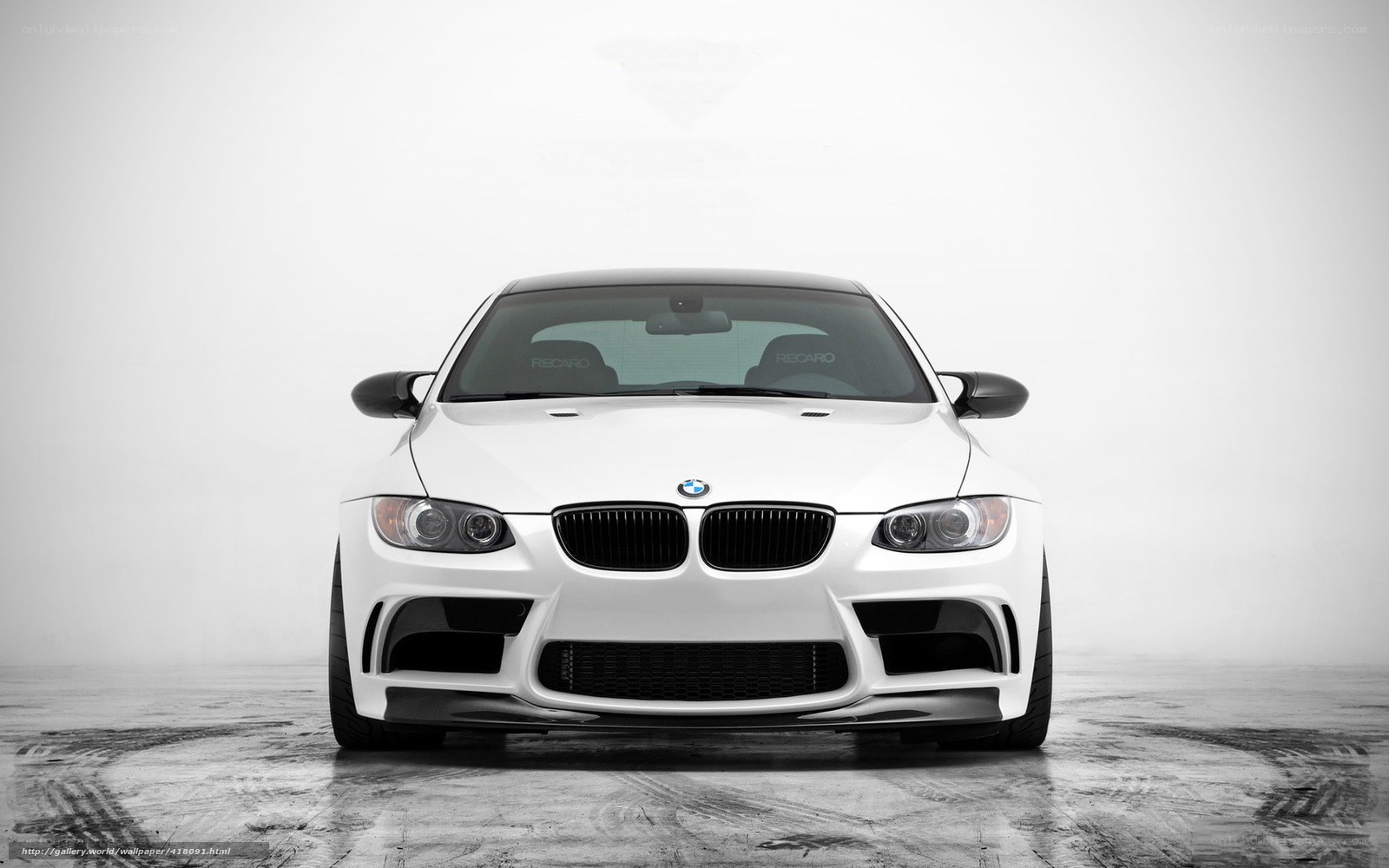 white bmw m3 front view