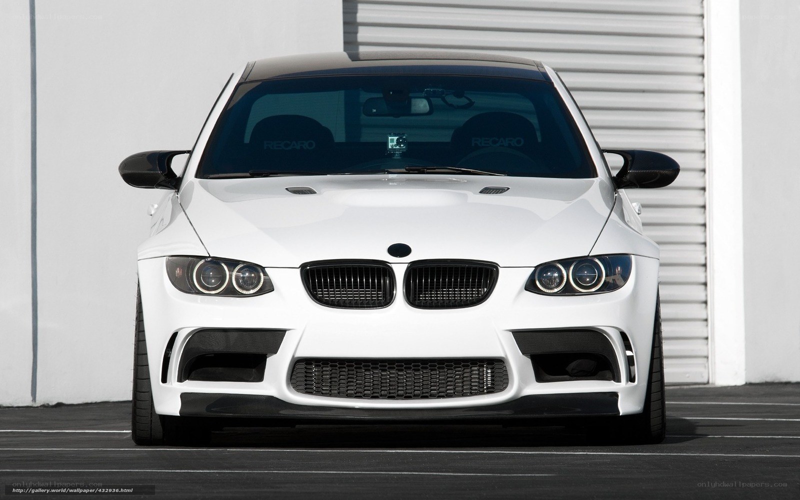white bmw m3 front view