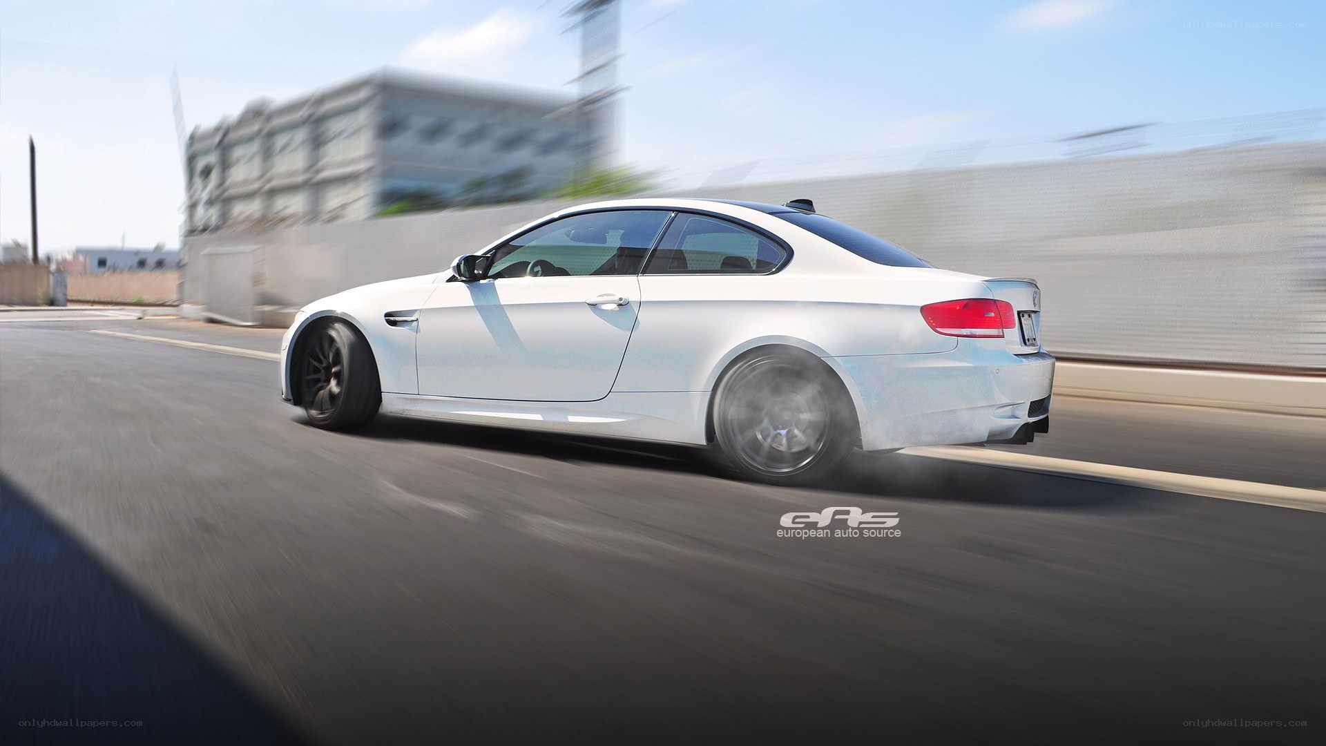 white bmw m3 in motion