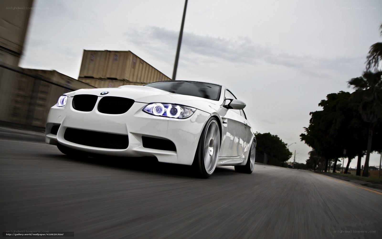 white bmw m3 in motion